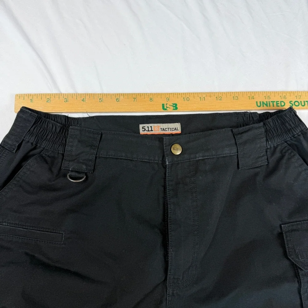 5.11 Tactical Mens Black Ripstop Cargo Shorts Size 36 Utility Work Outdoor